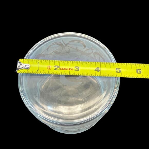 Michael Weems Etched Carved Crystal Elise Candy Dish Jar w/ Lid Maryland - Picture 5 of 6